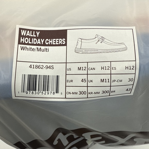 Hey Dude Wally‎ Holiday Cheers - Holiday White/Multi Sz Mens 12 main image 6